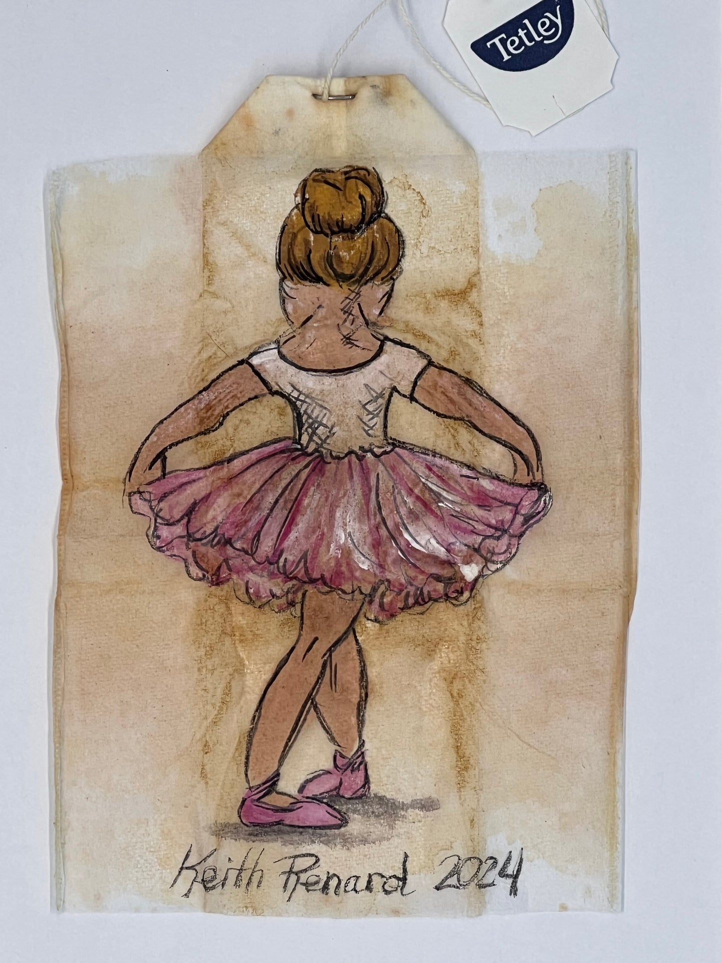 Little girl in pink tutu ballet