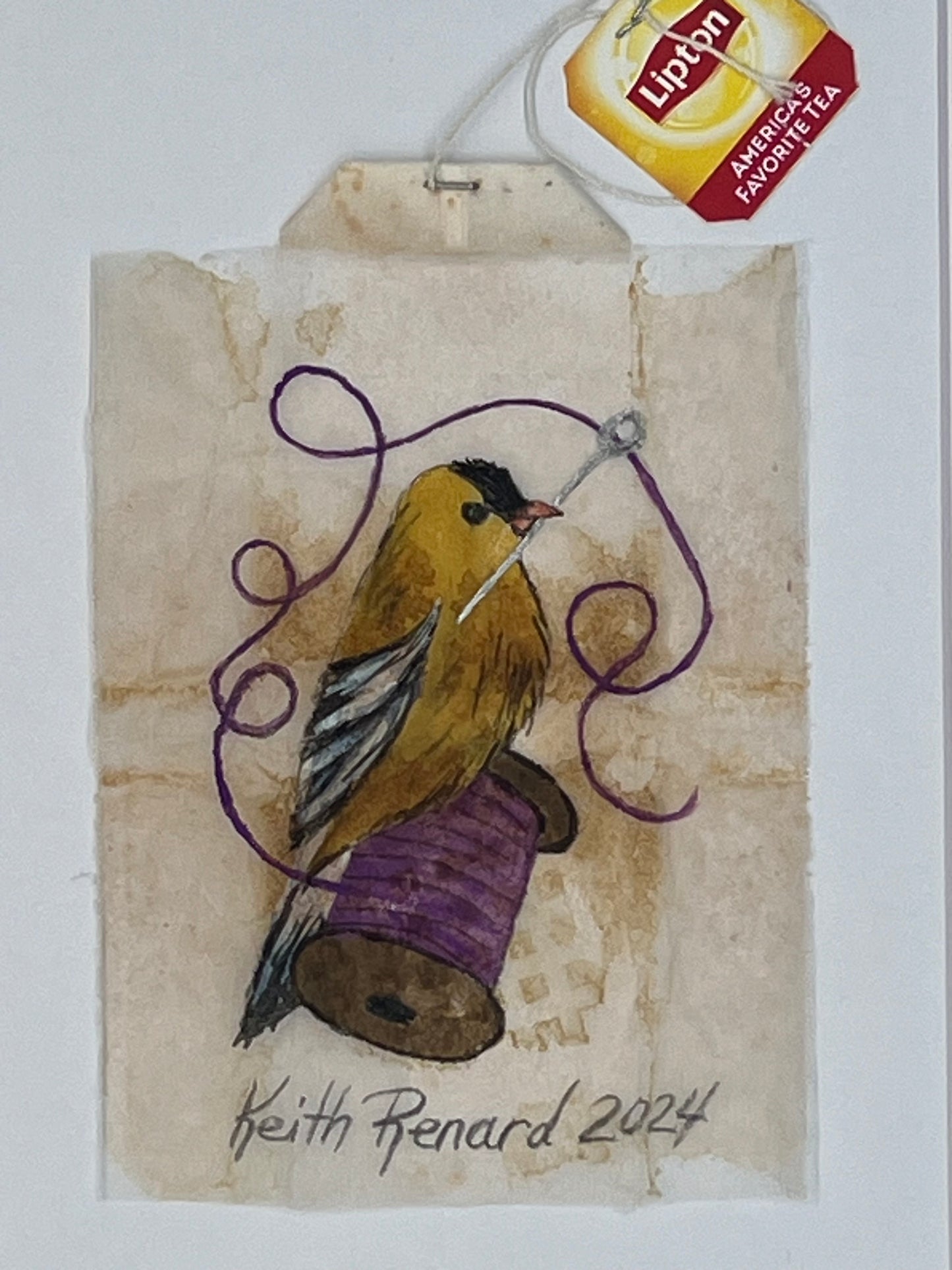 Gold Finch sewing
