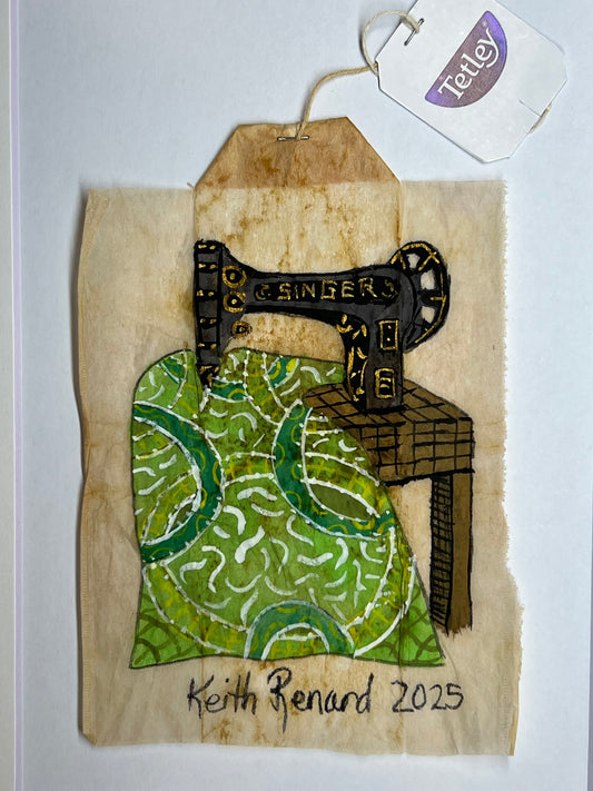 Sewing Machine Green Quilt