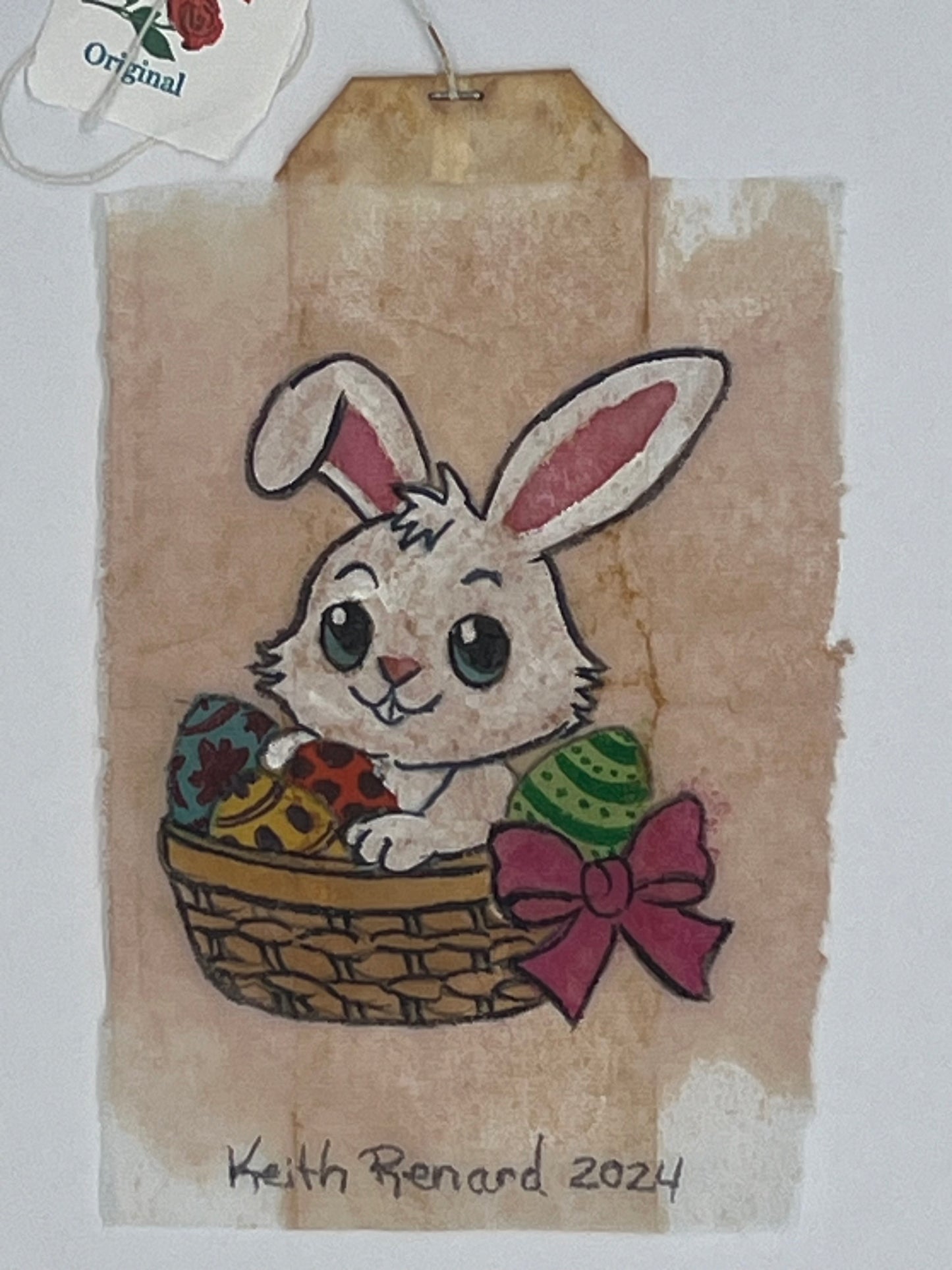 Easter bunny in basket