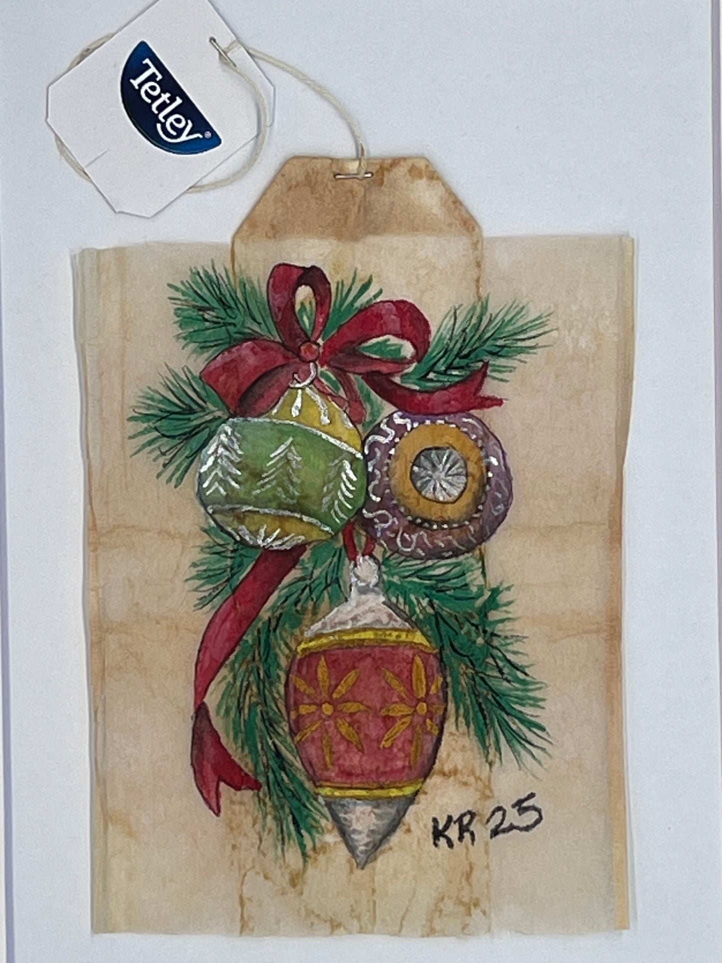 Vintage Christmas Ornaments with bow