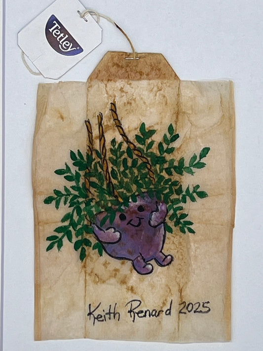 Purple Happy plant on swing