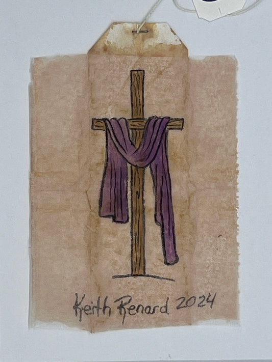 Cross with Purple Sash