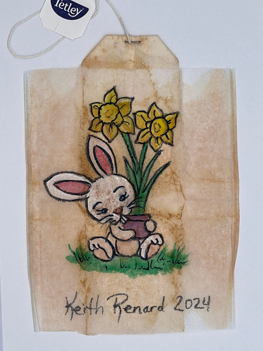 Bunny with Daffodils