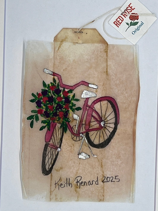 Pink Bike with flowers