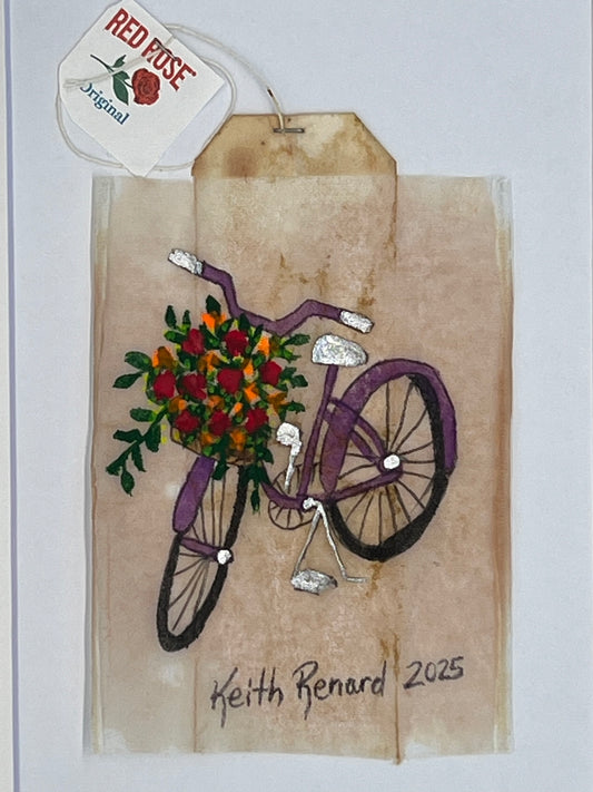 Pink Bike with flowers