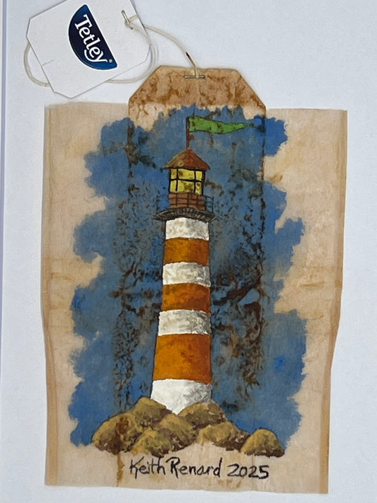 Orange and White Lighthouse