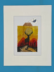 Buck with yellow sky